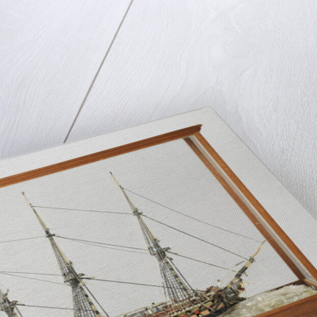 Full model liner, three-masted, with 76 segments to the waterline by Anonymous