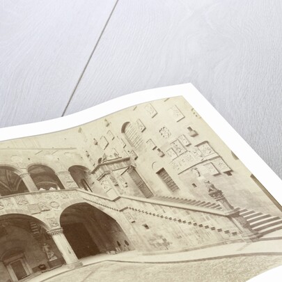 Courtyard of the Palazzo Podestà in Florence Italy by Fratelli Alinari