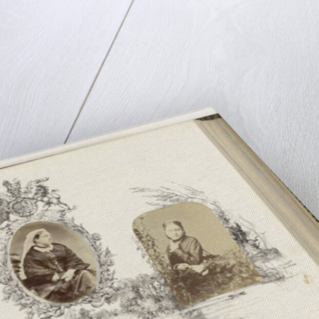 Portrait of Alexandra, Princess of Wales bordered by drawing of English landscape by Anonymous