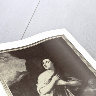 Photo Reproduction of painting from Museum of Isabella II Murillo, Mary Magdalene by Anonymous