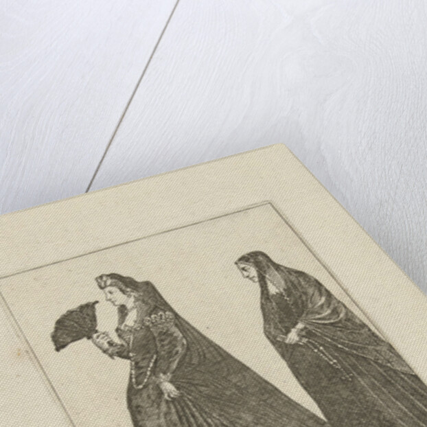 Two wealthy women dressed in the Venetian fashion, Anonymous by Johannes Covens en Cornelis Mortier Pieter Lastman