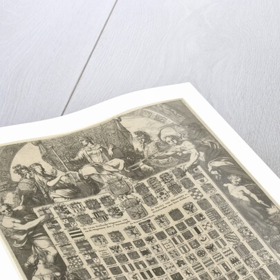 Prince William III in an allegorical frame, Johannes Jacobsz van den Aveele by Jacobus Robijn Gerard de Lairesse