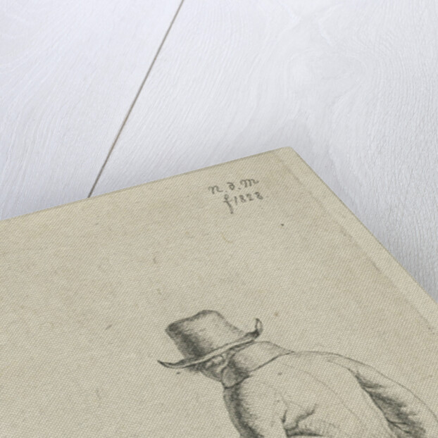 Sitting man on wall by Anthonie Willem Hendrik Nolthenius de Man