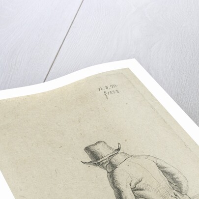 Sitting man on wall by Anthonie Willem Hendrik Nolthenius de Man