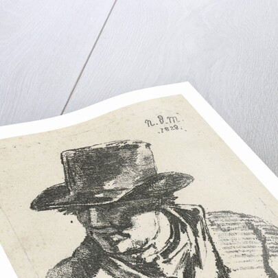 Bust of a man with hat by Anthonie Willem Hendrik Nolthenius de Man