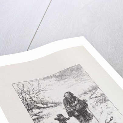 Wood-gatherers with a crying child by Elchanon Verveer and Maurits Verveer