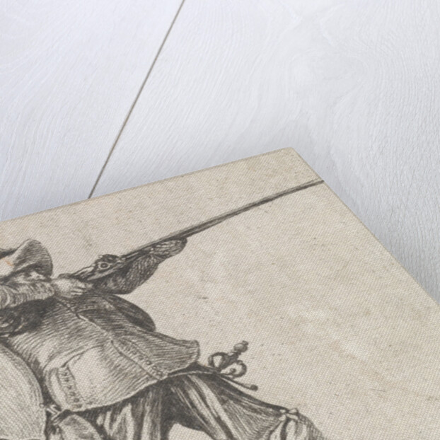 Firing his gun, Dirk Maas, Philips Wouwerman by Firing his gun