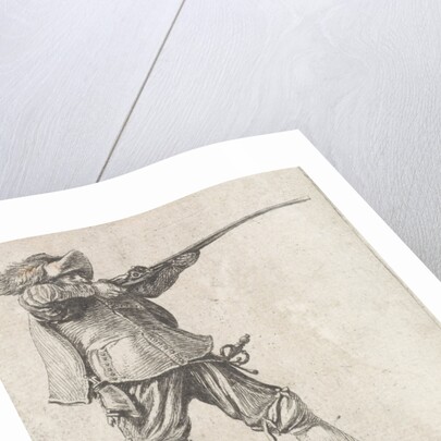 Firing his gun, Dirk Maas, Philips Wouwerman by Firing his gun