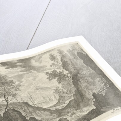 Wooded Landscape with waterfall, Aegidius Sadeler by Roelant Savery