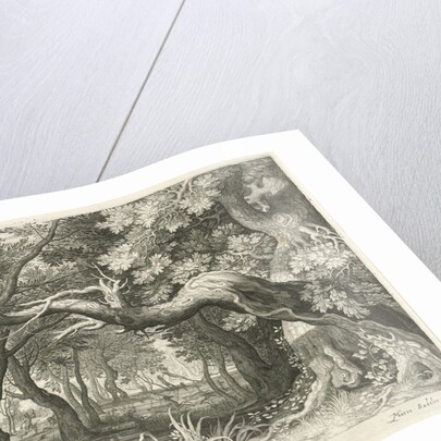 Deer hunting in a forest lake by Aegidius Sadeler