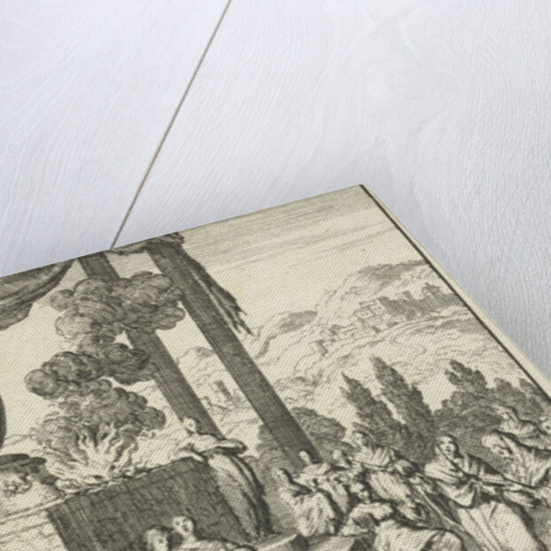 Eliza undergoes the test in chastity source of Mauritania, Jan Luyken by Jan Claesz ten Hoorn