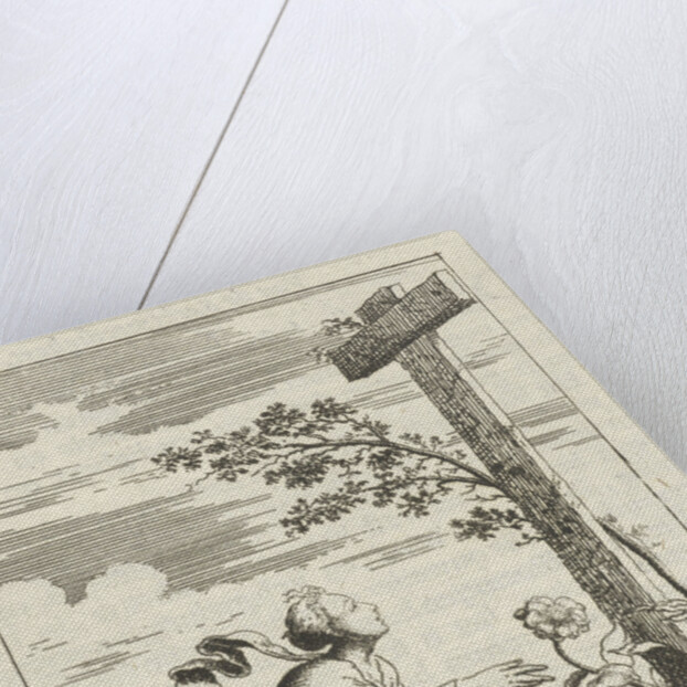 Personified soul for a cross on a hill by Pieter Arentsz II