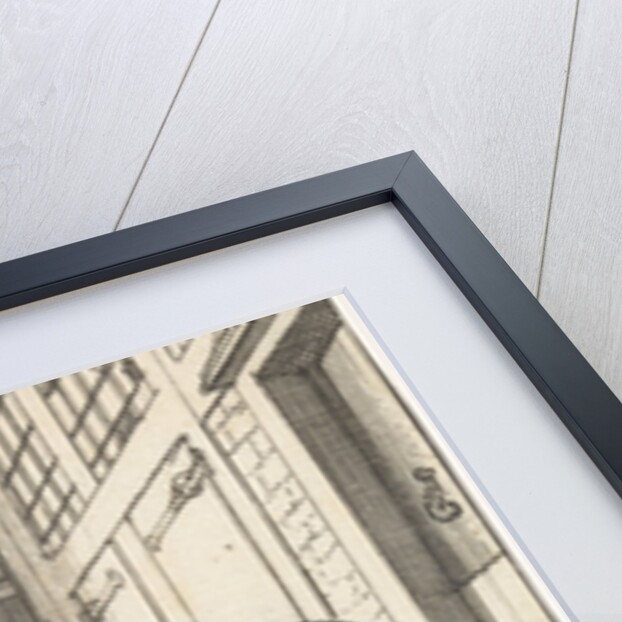 Lucie kneels in front of La Riviere who is dressed as cleric, Caspar Luyken by Adriaan Braakman