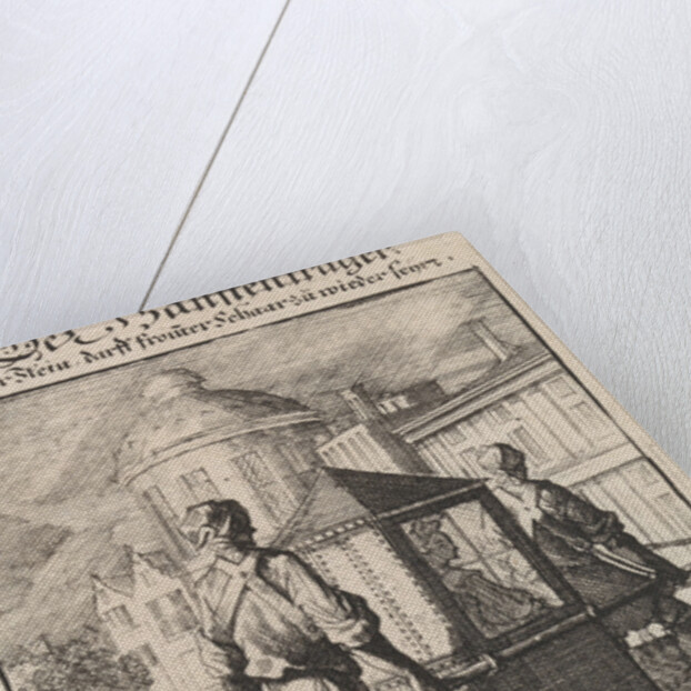 Carriers of a sedan, Caspar Luyken by Anonymous