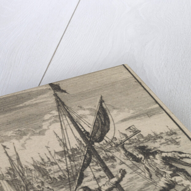 Pietro Ciacconne wins a boat from the people of Leiden, 1574 by Jan Luyken