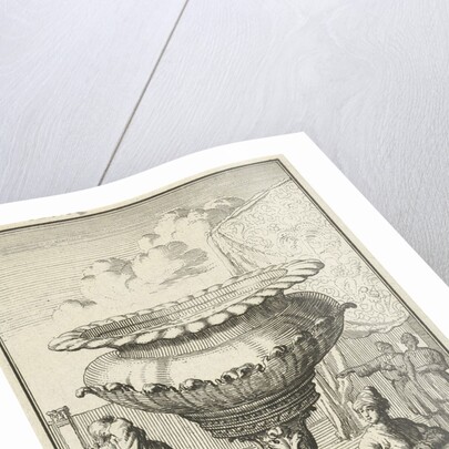 Copper laver or wash basin in the court of the Tabernacle by Willem Goeree