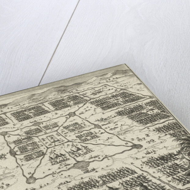 Tabernacle surrounded by camps of the twelve tribes of Israel by Willem Goeree