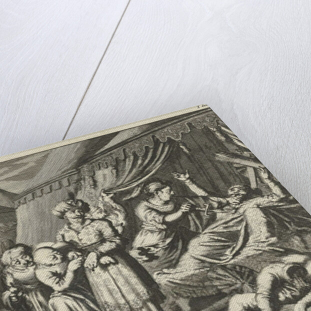 King of Ormus attacked and slain in a tent camp by Jan Luyken
