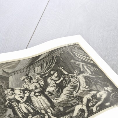 King of Ormus attacked and slain in a tent camp by Jan Luyken