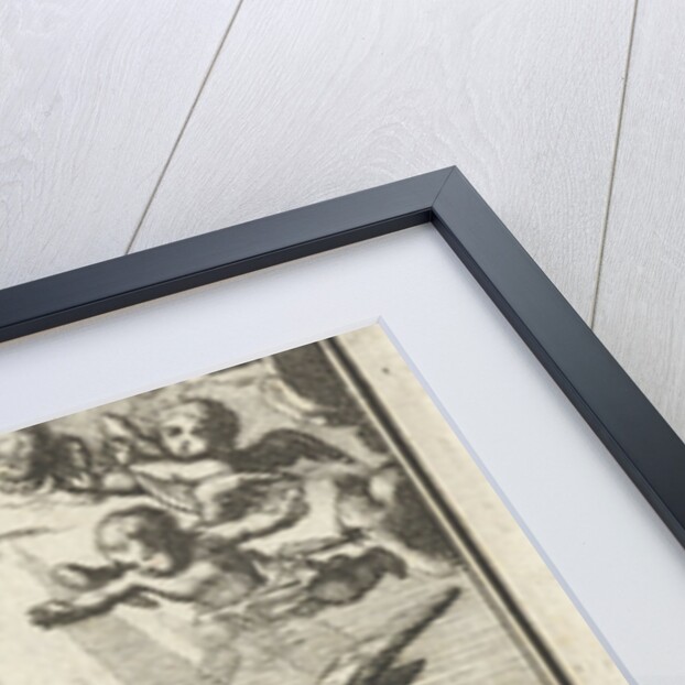 Angel praying with outstretched arms to God by Barent Bos