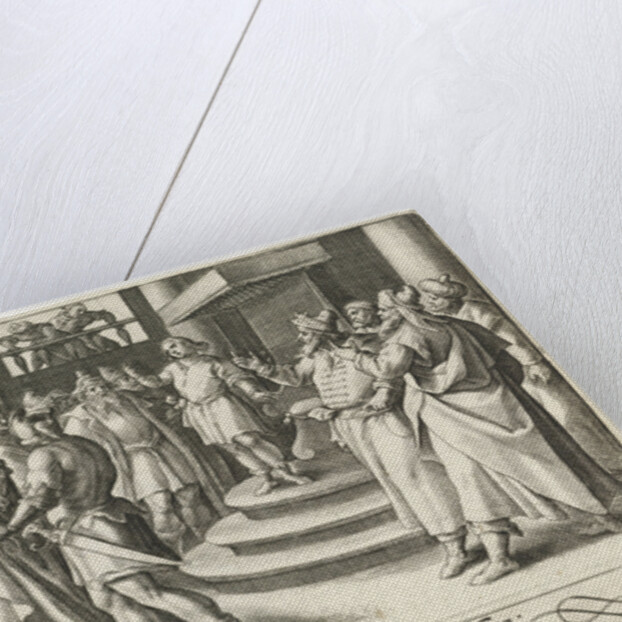 Susanna guided to the right place by Crispijn van de Passe I