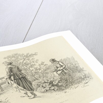 Artist and a peasant girl by Jacob Ernst Marcus