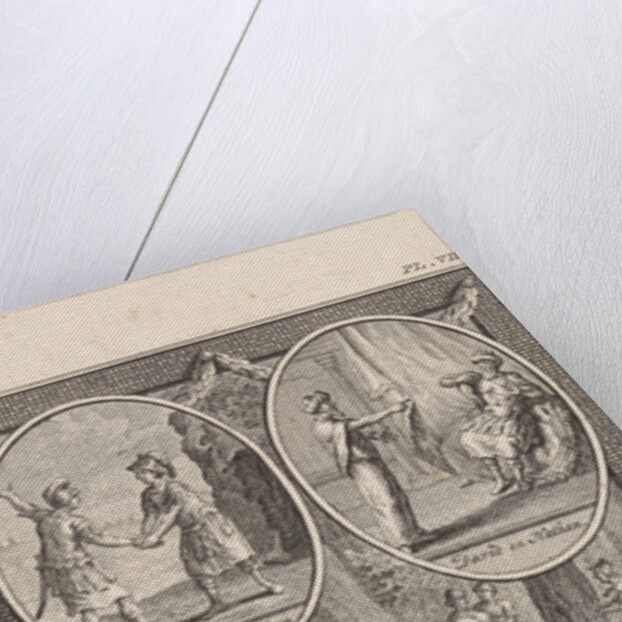 Sheet with five biblical scenes by Kuijper & van Vliet