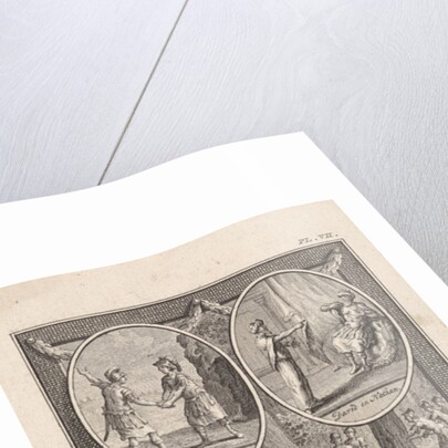 Sheet with five biblical scenes by Kuijper & van Vliet