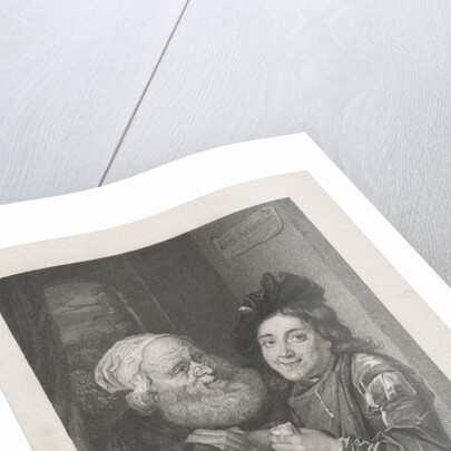 Two boys eating and an old man by Johannes Philippus Lange