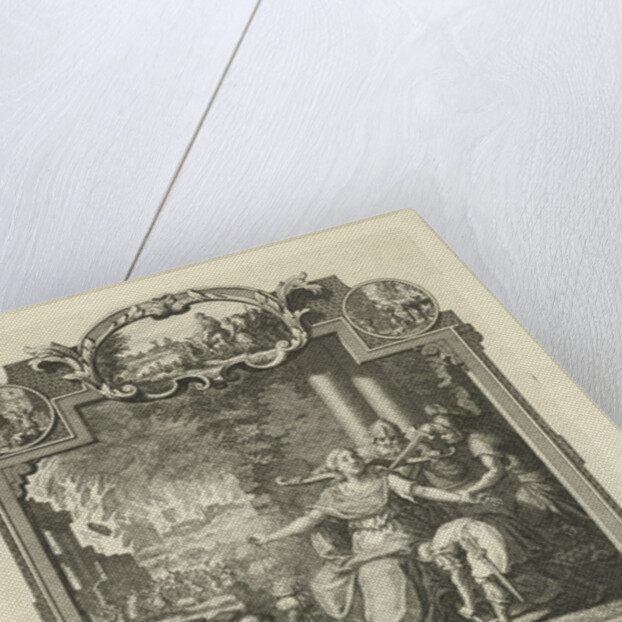 Cartouche with allegory of Jewish history by Jan Caspar Philips