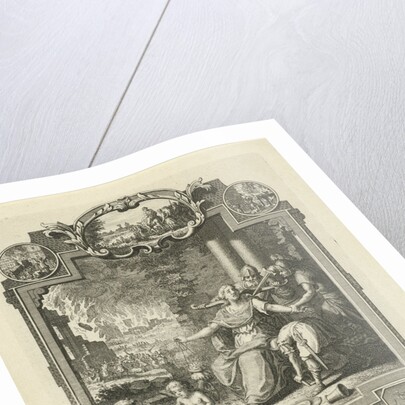 Cartouche with allegory of Jewish history by Jan Caspar Philips