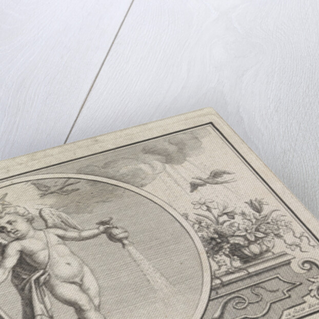 Emblem with putto with star by Frederik Ottens