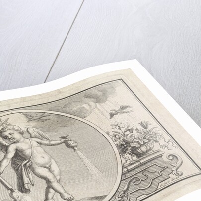 Emblem with putto with star by Frederik Ottens