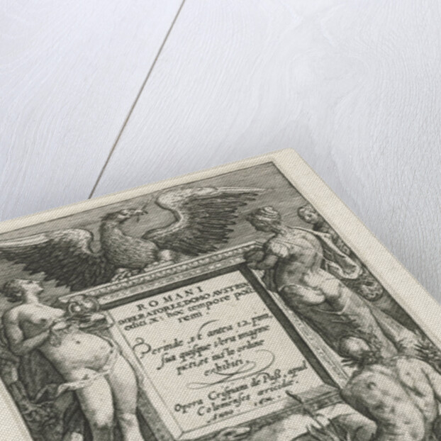 Title Post for a series of German emperors on horseback by Crispijn van de Passe I