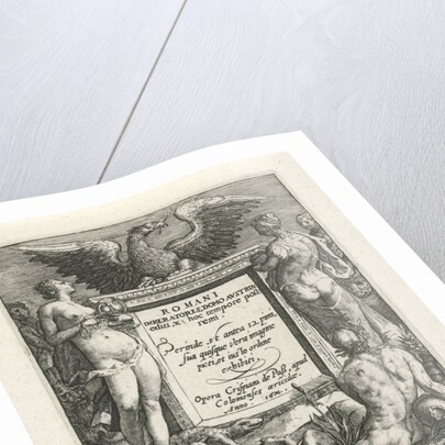 Title Post for a series of German emperors on horseback by Crispijn van de Passe I