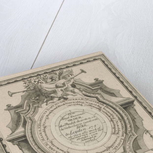 Ornamental sermon wiser for church attendance in Leiden The Netherlands by Noach van der Meer II