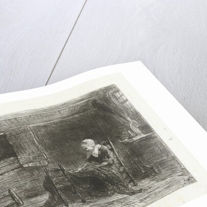 Two figures in an interior by copy