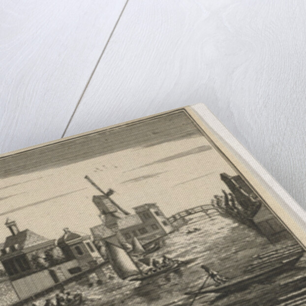 View of the watercourse towards the Stadlanderbrug Amsterdam by Gerardus Condet