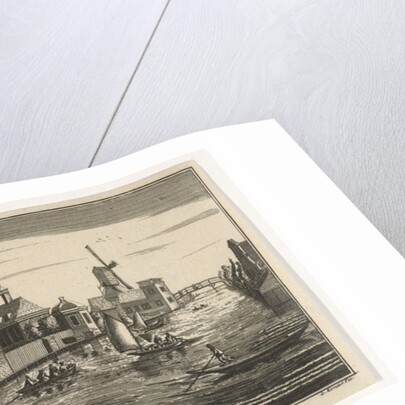 View of the watercourse towards the Stadlanderbrug Amsterdam by Gerardus Condet