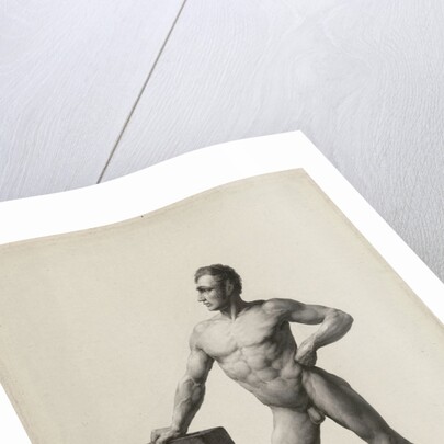 Academy Study standing naked man by Johannes Philippus Lange