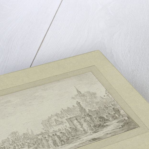 View on a fish market in a city by Johannes Körnlein