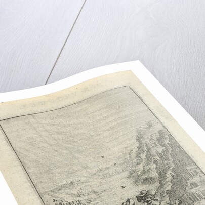 Riders in a mountain landscape by Paulus Lesire