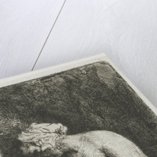 Woman Bathing Her Feet at a Brook by Rembrandt Harmensz. van Rijn