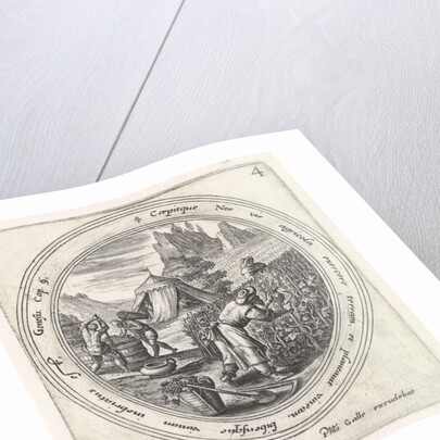 Noah in a vineyard by Philips Galle