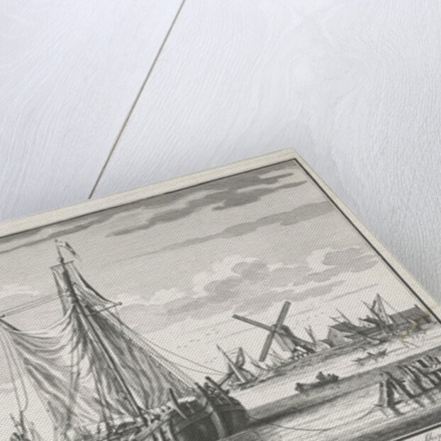 Ship on the water by Pieter Schenk II