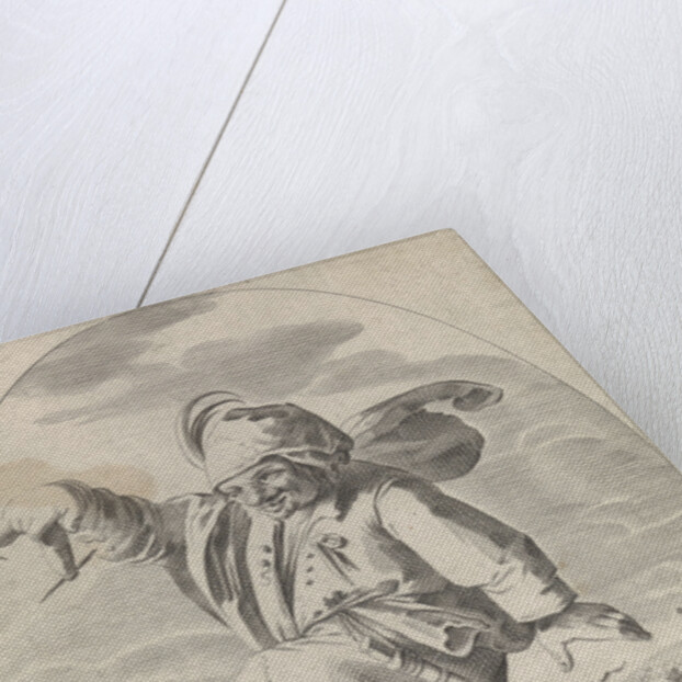 Dancing farmer with a sausage by Balthazar Moncornet