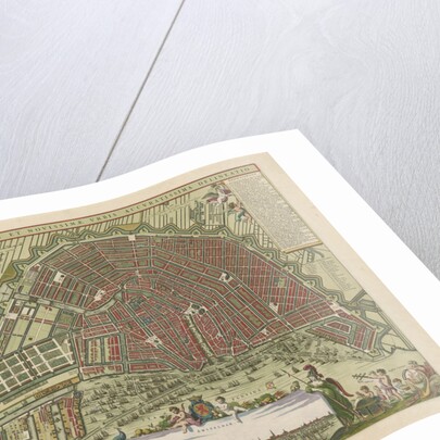 Hand-colored Map of Amsterdam by Nicolaes Visscher I