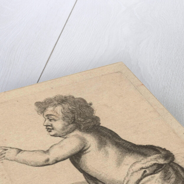 Half Nude child with a saucer by Frederik de Wit