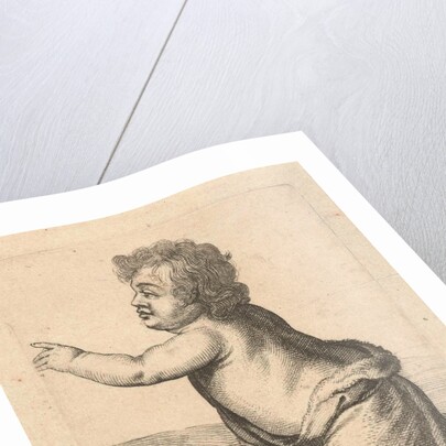 Half Nude child with a saucer by Frederik de Wit