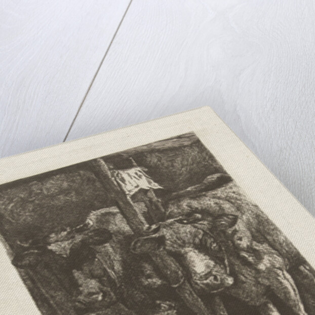 Two cows in the barn by Gerard Jan Bos